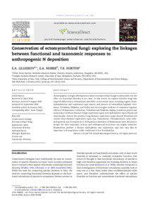 Conservation of ectomycorrhizal fungi: exploring the linkages between functional and taxonomic responses to anthropogenic N deposition