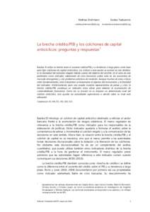 La brecha crédito/PIB y los colchones de capital anticíclicos: preguntas y respuestas