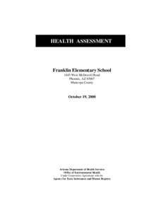 Health Assessment   Franklin Elementary School; Phoenix, AZ