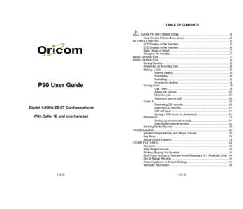 Microsoft Word - P90 Oricom Draft User Manual.doc