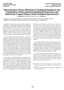 Goldschmidt 2000 September 3rd–8th, 2000 Oxford, UK. Journal of Conference Abstracts Volume 5(2), 1108