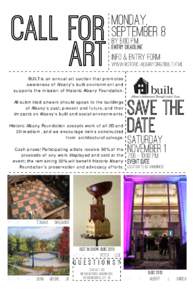 call for art monday, september 8