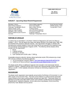 Air pollution / Car safety / Road transport / Environmental engineering / Retrofitting / Vehicle inspection / Carl Moyer Memorial Air Quality Standards Attainment Program / California Statewide Truck and Bus Rule / Transport / Land transport / Technology