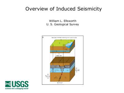 Overview of Induced Seismicity William L. Ellsworth U. S. Geological Survey Outline • Mechanics of Induced Earthquakes