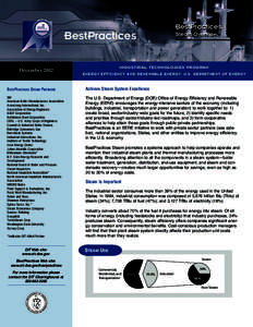 Achieve Steam System Excellence: Industrial Technologies Program BestPractices Steam Overview Fact Sheet