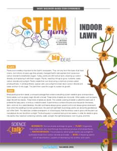 SHORT DISCOVERY-BASED STEM EXPERIENCES  STEM gems Brought to you by the NATIONAL