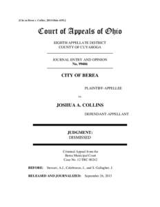 [Cite as Berea v. Collins, 2013-Ohio[removed]Court of Appeals of Ohio EIGHTH APPELLATE DISTRICT COUNTY OF CUYAHOGA