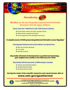 Geothermal Technologies Subject Portal