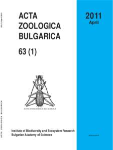 [removed]April[removed]ACTA ZOOLOGICA BULGARICA