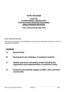 Food safety / Environment / Environmental health / Pesticide / Quechers / Glyphosate / Gas chromatography–mass spectrometry / Directorate-General for Health and Consumers / Srm / Chemistry / Pesticides / Soil contamination