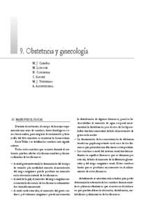 9. Obstetricia y ginecología M. J. CABAÑAS M. LONGONI