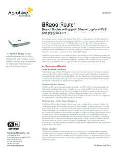 datasheet  BR200 Router Branch Router with gigabit Ethernet, optional PoE and 3x3:3 802.11n