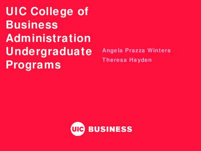 UIC College of Business Administration Undergraduate Programs