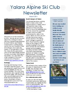 Yalara Alpine Ski Club Newsletter March 2014