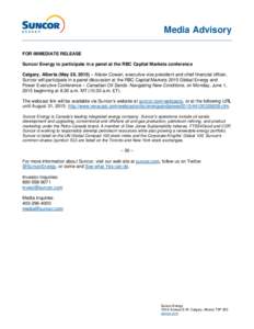 News release – the new Suncor Energy