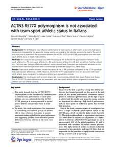 Genetic association / Actinin / Physical exercise / Hardy–Weinberg principle / Classical genetics / Biology / ACTN3
