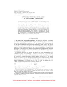 TRANSACTIONS OF THE AMERICAN MATHEMATICAL SOCIETY Volume 362, Number 12, December 2010, Pages 6591–6618 SArticle electronically published on July 20, 2010