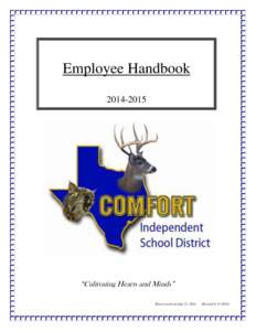 Employee Handbook[removed] “Cultivating Hearts and Minds” Board reviewed July 21, 2014