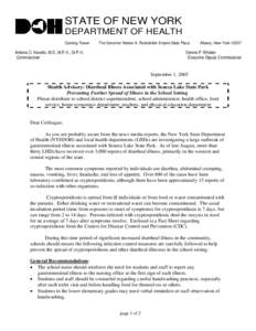 Apicomplexa / Waterborne diseases / Cryptosporidiosis / Hygiene / Cryptosporidium / Escherichia coli O157:H7 / Seneca Lake State Park / Hand washing / Diaper / Medicine / Health / Microbiology