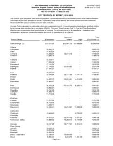 NEW HAMPSHIRE DEPARTMENT OF EDUCATION Division of Program Support, Bureau of Data Management 101 Pleasant Street, Concord, NH[removed]TEL[removed]FAX[removed]December 9, 2013