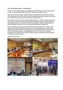 Indo – German Bilateral meet – 5th December 2013 An Indo – German Bilateral meeting was organised by the PPV&FR Authority on the 5th December 2013 at 9.00 a.m at NAAS Conference Room no.II, NASC Complex, DPS Marg, 