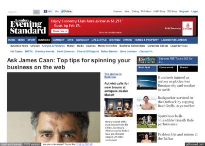 Ask James Caan: Top tips for spinning your business on the web - Analysis & Features - Business - London Evening Standard