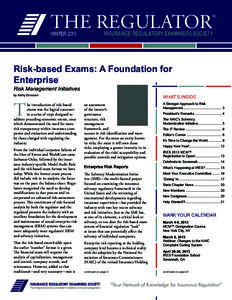 Risk management / Insurance / Financial institutions / Own Risk and Solvency Assessment / Types of insurance / Enterprise risk management / Operational risk / Reinsurance / National Association of Insurance Commissioners / Actuarial science / Risk / Management