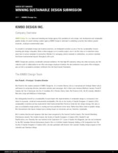 Green dot awards  Winning sustainable Design submission 2011 | KIMBO Design Inc.  Kimbo design inc.