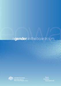 agender in the boardroom  About EOWA In partnership with