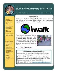 Elijah Smith Elementary School News V O L U M E 1 6  I S S U E