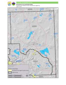 U. S. Fish and Wildllife Service  Sacramento Fish and Wildlife Office Proposed Critical Habitat for the Sierra Nevada Yellow-legged Frog Lassen County