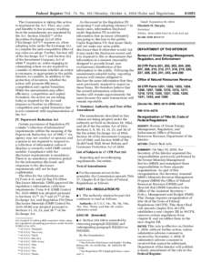 Federal Register / Vol. 75, No[removed]Monday, October 4, [removed]Rules and Regulations The Commission is taking this action to implement the Act. Thus, any costs and benefits to the economy resulting from the amendments a