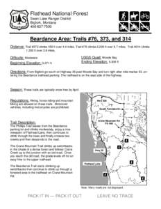 FÈG JLM Flathead National Forest Swan Lake Ranger District Bigfork, Montana