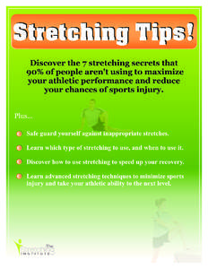 Stretching Tips!  Stretching Tips! Publisher Address