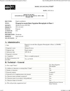 Proposal to encode Basic Egyptian Hieroglyphs in Plane 1