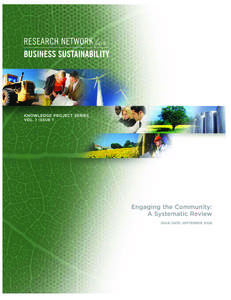 Engaging the Community: A Systematic Review A synthesis of academic and practitioner knowledge on Best Practices in Community Engagement  TEAM MEMBERS