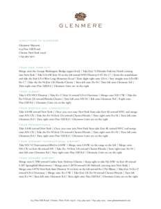 directions to glenmere Glenmere Mansion 634 Pine Hill Road Chester, New Yorkt
