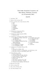 Forth 200x Standards Committee #9 Haus Rissen, Hamburg, Germany 25–27 September 2013 Agenda 1. Attendance (AE) 2. Minutes of last meeting (AE)