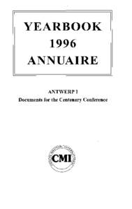 YEARBOOK 1996 ANNUAIRE ANTWERP I Documents for the Centenary Conference