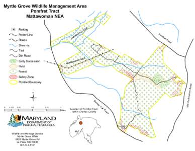 Myrtle Grove Wildlife Management Area Pomfret Tract Mattawoman NEA Parking  ü