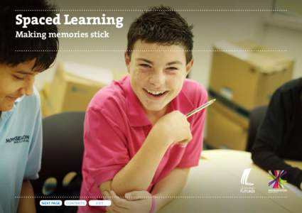 Spaced Learning Making memories stick next page  contents