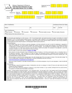 Form MO-NJD - Small Business Deduction For New Jobs Under Section[removed], RSMo.