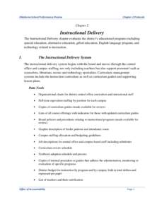 OSPR Protocols Manual - Chapter 2. Instructional Delivery (Rev. 2012)