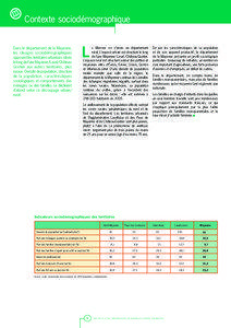 Contexte sociodémographique  Dans le département de la Mayenne,