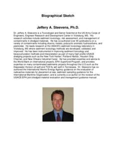 Microsoft Word - Jeffery A  Steevens_Biographical Sketch.docx