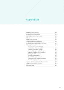 Appendices  A: Budget portfolio outcomes 104