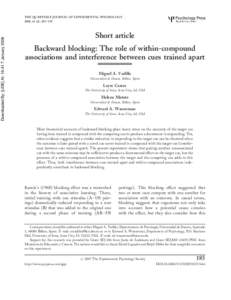 Downloaded By: [UDE] At: 16:41 7 JanuaryTHE QUARTERLY JOURNAL OF EXPERIMENTAL PSYCHOLOGY 2008, 61 (2), 185 – 193  Short article