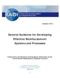 October[removed]General Guidance for Developing Effective Reimbursement Systems and Processes