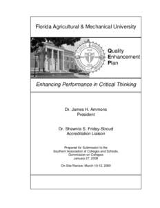 Florida Agricultural & Mechanical University  Quality Enhancement Plan