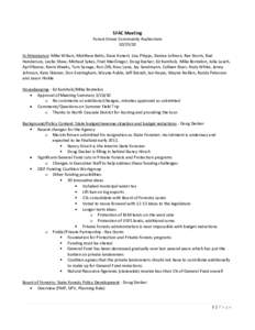 State Forests Advisory Committee - Oct 29, 2010 meeting